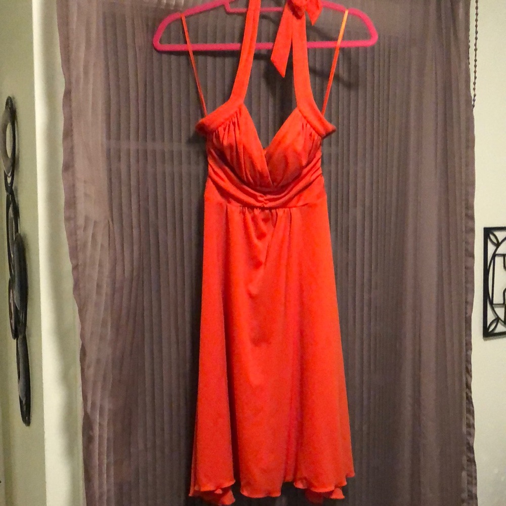 LeChateau halter dress in Orange